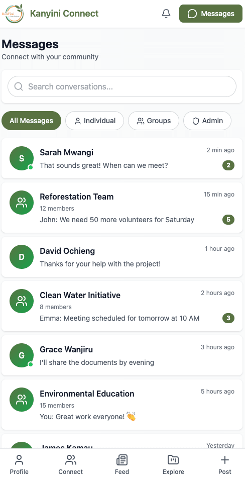 Community Feed - Stay updated with latest activities